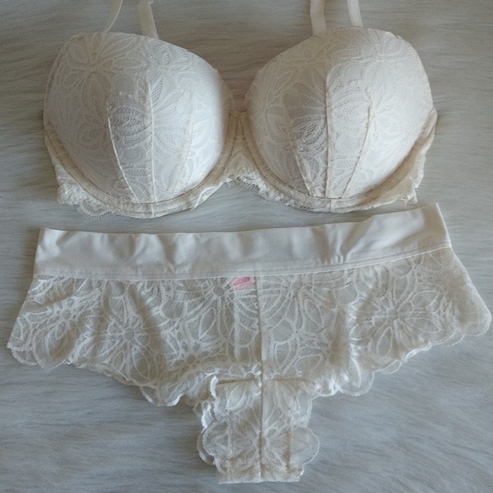 36DD VICTORIA'S SECRET PINK BRA + PANTY L.nwt - Picture 3 of 4